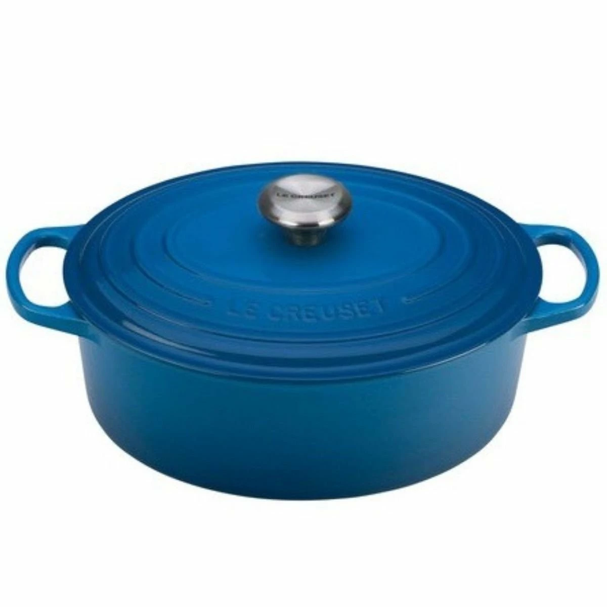 Wholesale ⭐ Le Creuset 5 Qt. Oval Signature Dutch Oven With Stainless Steel Knob | Marseille Blue ✔️ 3 Wholesale ⭐ Le Creuset 5 Qt. Oval Signature Dutch Oven With Stainless Steel Knob | Marseille Blue ✔️