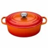 Cheapest ✔️ Le Creuset 2.75 Qt. Oval Signature Dutch Oven With Stainless Steel Knob | Flame Orange 🌟 -Le Creuset Shop rs12280 ls2502 232ss 1
