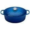 Best deal ✔️ Le Creuset 6.75 Qt. Oval Signature Dutch Oven With Stainless Steel Knob | Marseille Blue 😍