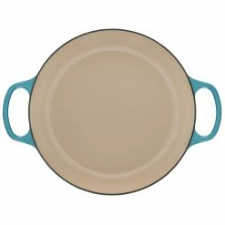 Buy 🧨 Le Creuset 3.5 Qt. Signature Enameled Cast Iron Braiser With Stainless Steel Knob | Caribbean Blue ⭐ -Le Creuset Shop rs12366 ls2532 3017ss 4