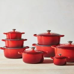 Coupon 🔔 Le Creuset 3.5 Qt. Round Signature Dutch Oven With Stainless Steel Knob | Cerise/Cherry Red 🌟 -Le Creuset Shop rs13760 210112 lecreuset rdosizes ret lpr