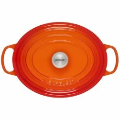 Best Sale ✨ Le Creuset 6.75 Qt. Oval Signature Dutch Oven With Stainless Steel Knob | Flame Orange 😀 -Le Creuset Shop rs14318 ls2502 332 3 scr 1