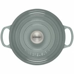 Brand new 💯 Le Creuset 4.5 Qt. Round Signature Dutch Oven With Stainless Steel Knob | Sea Salt 🔥 -Le Creuset Shop rs17057 ls2501 24717ss 3