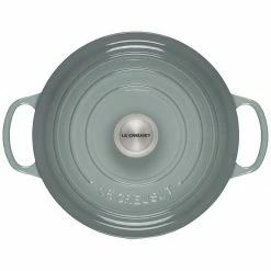 Discount 💯 Le Creuset 5.5 Qt. Round Signature Dutch Oven With Stainless Steel Knob | Sea Salt 🔔 -Le Creuset Shop rs17061 ls2501 26717ss 3