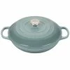Deals 💯 Le Creuset 3.5 Qt. Signature Enameled Cast Iron Braiser With Stainless Steel Knob | Sea Salt 🔥 -Le Creuset Shop rs17078 ls2532 30717ss 1 lpr