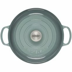 Deals 💯 Le Creuset 3.5 Qt. Signature Enameled Cast Iron Braiser With Stainless Steel Knob | Sea Salt 🔥 -Le Creuset Shop rs17080 ls2532 30717ss 3 lpr