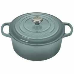 Outlet ❤️ Le Creuset 3.5 Qt. Round Signature Dutch Oven With Stainless Steel Knob| Sea Salt 😍