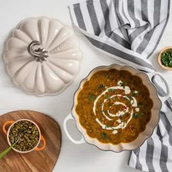 Best reviews of 💯 Le Creuset 4 Qt. Pumpkin Cocotte | Meringue 🎁 -Le Creuset Shop rs17489 cajun pumpkin soup 2