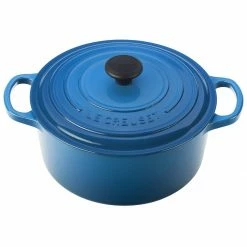 Best reviews of 🛒 Le Creuset 4.5 Qt. Round Signature Cast Iron Dutch Oven | Marseille Blue 🔔