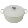 New 😍 Le Creuset 9 Qt. Round Signature Dutch Oven With Stainless Steel Knob | White 🛒 -Le Creuset Shop rs3163 ls2501 3016ss