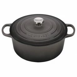 Best Pirce 🔔 Le Creuset 7.25 Qt. Round Signature Dutch Oven With Stainless Steel Knob | Oyster Grey ⌛