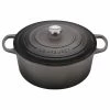 Outlet 👏 Le Creuset 9 Qt. Round Signature Dutch Oven With Stainless Steel Knob | Oyster Grey ✔️