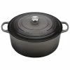 Best Pirce ❤️ Le Creuset 13.25 Qt. Round Signature Cast Iron Dutch Oven With Stainless Steel Knob | Oyster Grey ⌛
