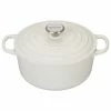 Brand new 😀 Le Creuset 4.5 Qt. Round Signature Dutch Oven With Stainless Steel Knob | White 🎁 -Le Creuset Shop rs7342 l2501 2416ss lpr