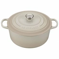 Outlet 😉 Le Creuset 9 Qt. Round Signature Dutch Oven With Stainless Steel Knob | Meringue White ✔️