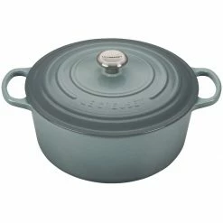 Cheapest ✔️ Le Creuset 9 Qt. Round Signature Dutch Oven With Stainless Steel Knob | Sea Salt ✨
