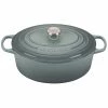 Outlet 🤩 Le Creuset 6.75 Qt. Oval Signature Dutch Oven With Stainless Steel Knob | Sea Salt 👏 -Le Creuset Shop rs9089 ls2502 31717ss