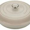 Promo ⭐ Le Creuset 5 Qt. Signature Enameled Cast Iron Braiser With Stainless Steel Knob | Meringue White ✨ -Le Creuset Shop rs9097 ls2532 32716ss