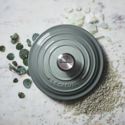 Discount 💯 Le Creuset 5.5 Qt. Round Signature Dutch Oven With Stainless Steel Knob | Sea Salt 🔔 -Le Creuset Shop rs9189 spring 2019 seasaltabstractlid 1196