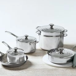 Best deal 🌟 Le Creuset 10-Piece Cookware Set | Tri-Ply Stainless Steel ⌛ -Le Creuset Shop rs9502 stainless10piece 02 1