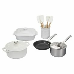 Outlet ❤️ Le Creuset 12-Piece Mixed Material Set | White 😍