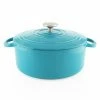 Brand new ⌛ Chantal 3 Qt. Round Cast Iron Dutch Oven | Sea Blue ✔️ -Le Creuset Shop seablue3qtdutch