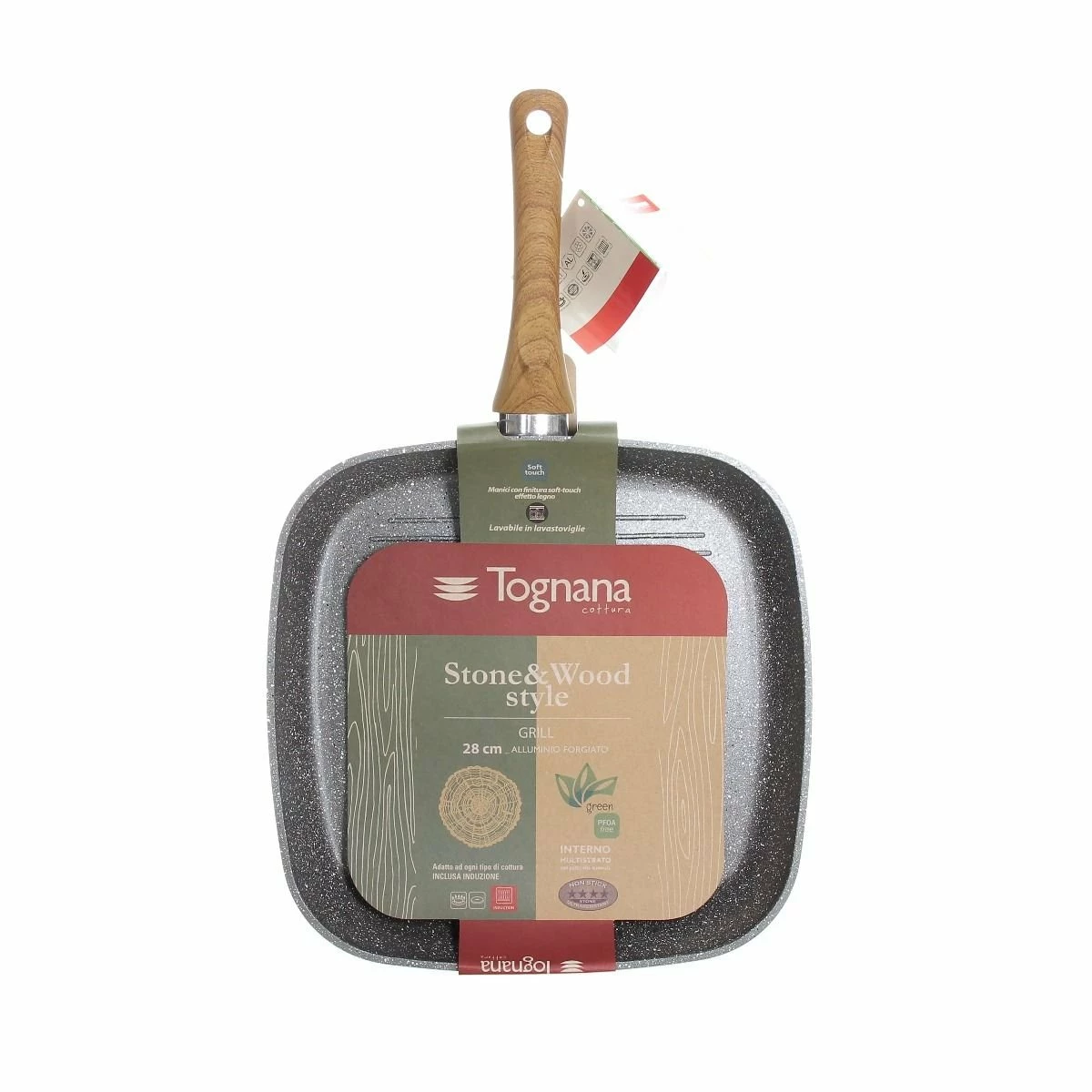 Best Pirce π₯° Tognana 11" Square Grill Pan | Stone & Wood Style π 5 Best Pirce π₯° Tognana 11" Square Grill Pan | Stone & Wood Style π - Image 3