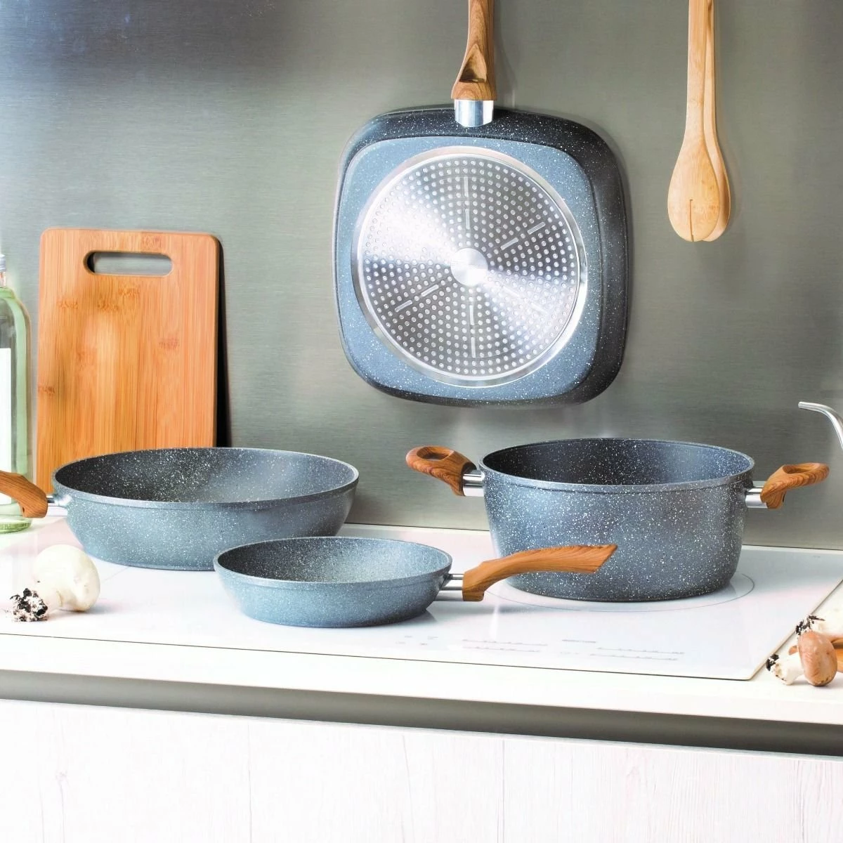 Best Pirce π₯° Tognana 11" Square Grill Pan | Stone & Wood Style π 7 Best Pirce π₯° Tognana 11" Square Grill Pan | Stone & Wood Style π - Image 5