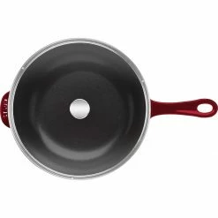 Promo ❤️ Staub 2.9 Qt Cast Iron Daily Pan | Grenadine ⭐ -Le Creuset Shop staub cast iron daily pan grenadine 1