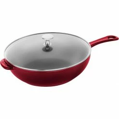 Promo ❤️ Staub 2.9 Qt Cast Iron Daily Pan | Grenadine ⭐