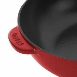 Cheapest 🔔 Staub 2.9 Qt Cast Iron Daily Pan | Cherry 😉 -Le Creuset Shop staub iron 4