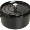 Deals ⌛ Staub 5.5 Qt. Round Cocotte/Dutch Oven | Matte Black 🎁 -Le Creuset Shop staub w brass knob